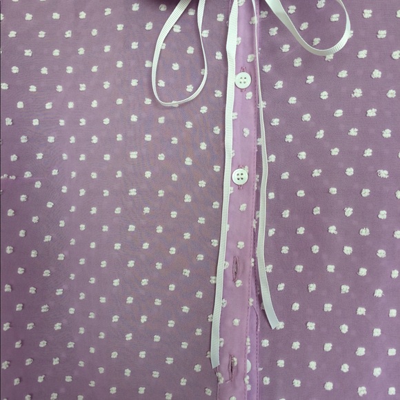 Lavender Polka-Dot Blouse - Picture 5 of 5